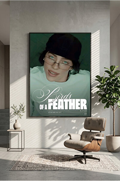 postercraft Billie Eilish Birds of a Feather Modern Panel Tablo Poster ( Çerç...