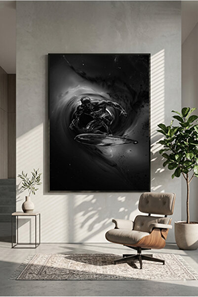 postercraft Poster de pictură pe lemn Silver Surfer Dark Art (fără ramă)