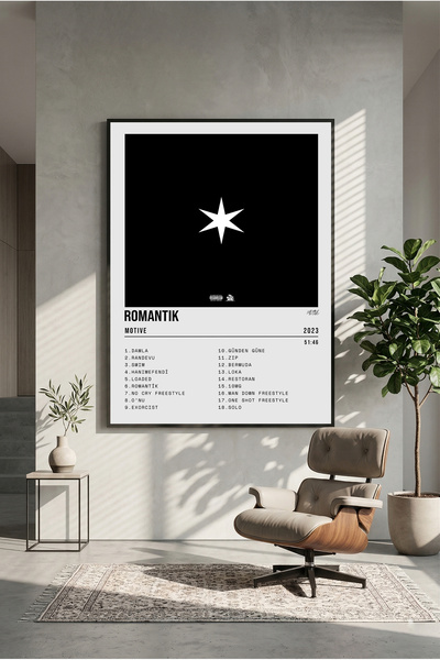 postercraft Motive Romantik Albüm Tasarım Modern Panel Tablo Poster
