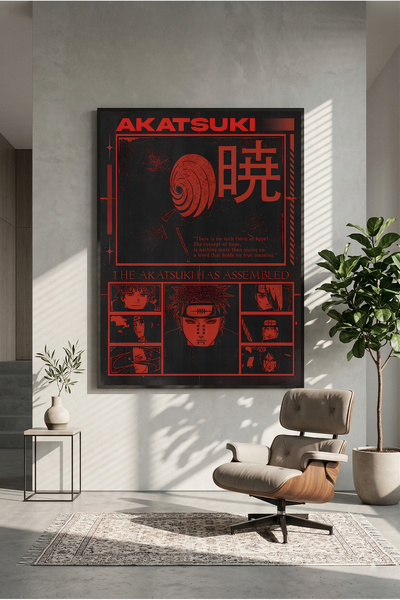 postercraft Naruto Akatsuki Modern Panel Tablo Poster ( Çerçevesiz )