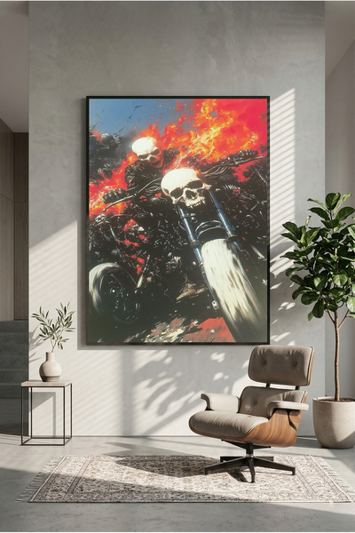 postercraft Ghost Rider Retro Modern Poster de Tablou
