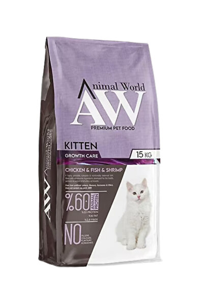Animal World AW.Kitten Chicken&Fish&Shirp 15 kg.*1