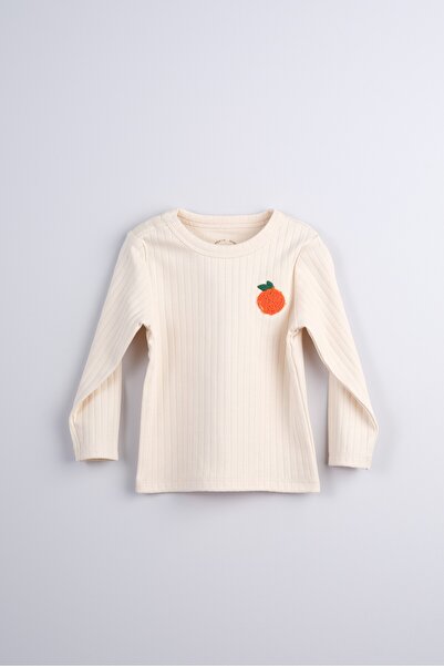 Bondberro Süzine Nakışlı Kaşkorse Bebek ve Çocuk T-shirt %100 Pamuk ( Portakal )