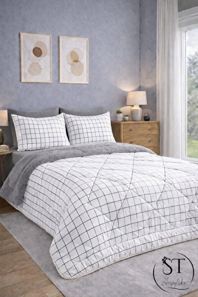 Shopyteks Πάπλωμα διπλό Welsoft Puffi 195x215 |   2 τεμάχια με μαξιλαροθήκες ...