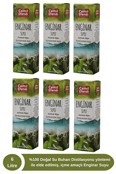 Cemilefendi Enginar Suyu Saf Doğal Damıtma 6 Litre 6x1 litre