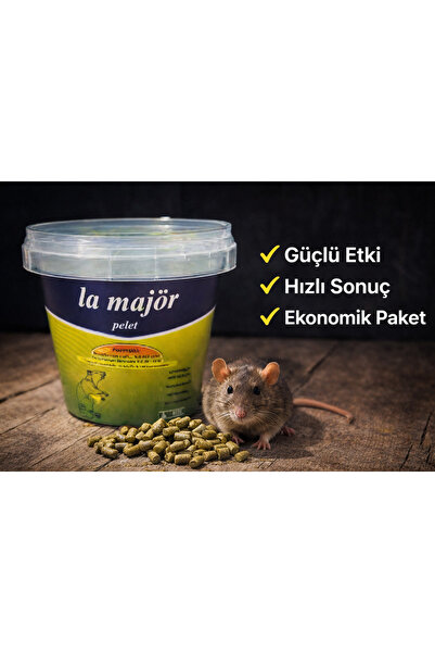 TARIM TİCARET Fare Zehri Pelet 2’li Set 80gr x2 – Güçlü Sıçan İlacı – Ahır, D...