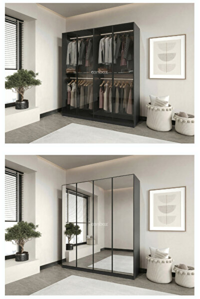 CANBAZ FURNİTURE Esla modüllü 4 kapaklı 100%MDF (KURULUM DAHİL)