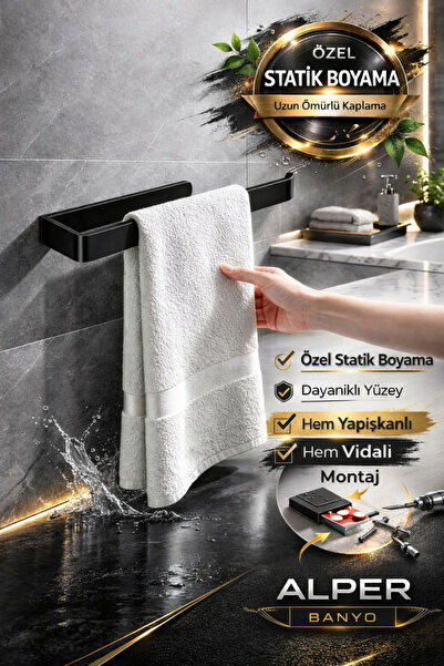BellaBagno Lüks Tasarım Lamalı Solo Havluluk Güçlü Yapışkan Özelliği ile Düşm...