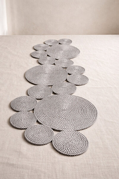 Naspar Γκρι Χρώμα Runner – 150×47 εκ. Αμερικανικό ράντερ & κάλυμμα τραπεζιού ...