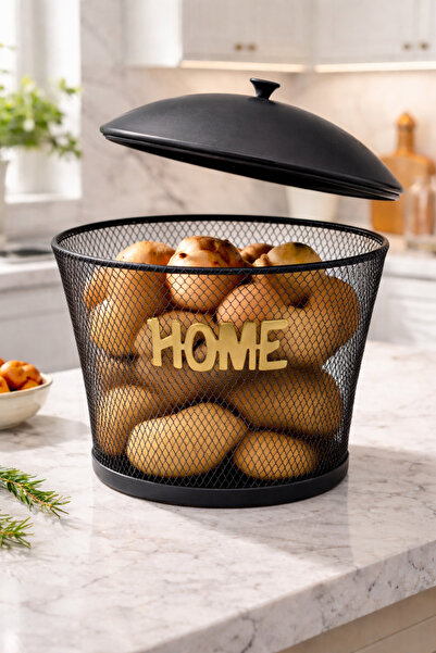 VENON Καλάθι κυπαρισσιού 20 εκ. x 20 εκ. Μεταλλικό κουβά για πατάτες και κρεμ...