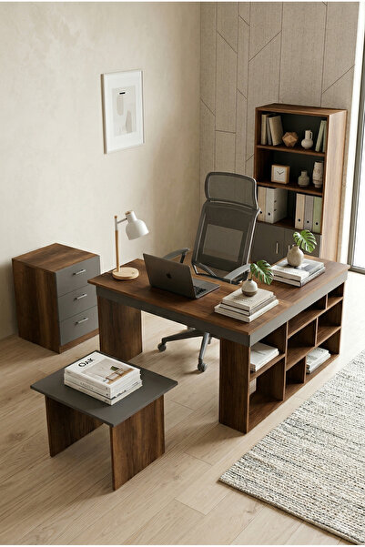 Robin Home Boston L Ofis Çalışma Masası Ofis Büro Takımı Masa Sehpa Keson Kit...