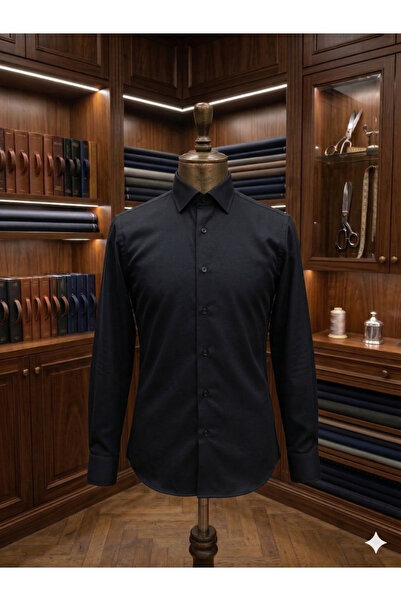 Ars Magic Box Ανδρικό πουκάμισο από ύφασμα Oxford με μαύρο σχέδιο