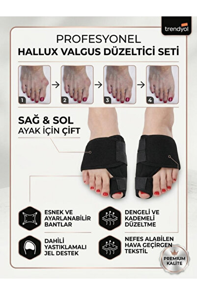 Ankaflex 1 Çift Ayak Baş Parmak Kemik Çıkıntısı Için Aparat Ayak Parmağı Bunyonu Ayak Ateli Halluks Valgus