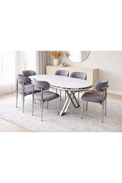 Maholandin Oslo yemek masası mutfak masası 90x160 Lüx masa(sadece masa)