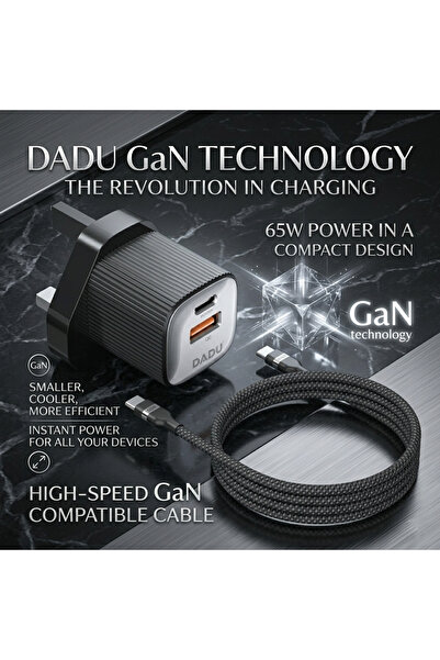 DADU شاحن سريع GaN بقوة 25 واط DC 369 | محول USB-C بتقنية PD + QC مع قابس سفر...