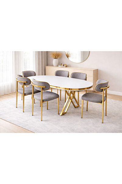 Maholandin Oslo yemek masası mutfak masası 90x160 Lüx masa (sadece masa)