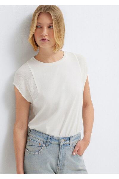 Mavi Ecru T-Shirt Regular Fit / Normal Cut 1613970-70057