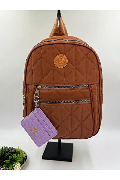 ateş3434 İkra Çanta Quilted Backpack (with Wallet Gift)