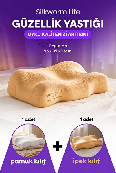 Silkworm Life Visco Beauty Pillow – Face Anti-Wrinkle, Neck & Spine Supported