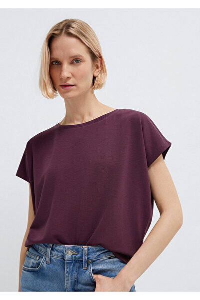 Mavi Soft-Premium Lila (TENCEL) ™ ) Basic-T-Shirt aus Modal-Mischgewebe, lock...