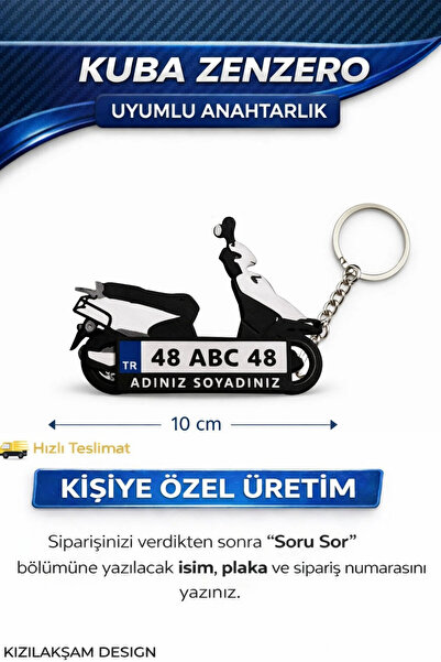 KIZILAKŞAM Kuba Zenzero Scooter Motosiklet Uyumlu Kişiye Özel Hediyelik Motor...