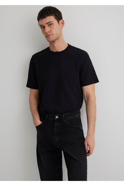 Mavi Με υφή Μαύρο Βασικό T-Shirt Κανονική Εφαρμογή / Κανονική Γραμμή 0610277-900