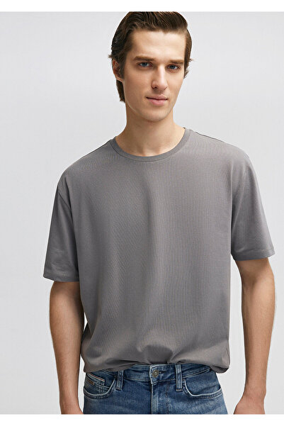 Mavi Stretch Grau Basic T-Shirt Loose Fit / Loose Relaxed Cut 0610136 -80618