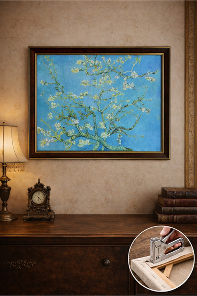 ART OF LEGACY Van Gogh Badem Çiçekleri (1890) Çerçeveli Klasik Vintage Duvar ...