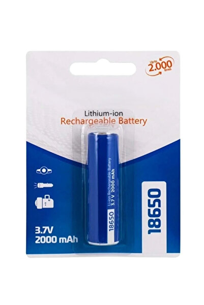 Beston Şarj Edilebilir Lityum İyon El Feneri ve Kafa Lambası Pili 3.7V 2000mA...