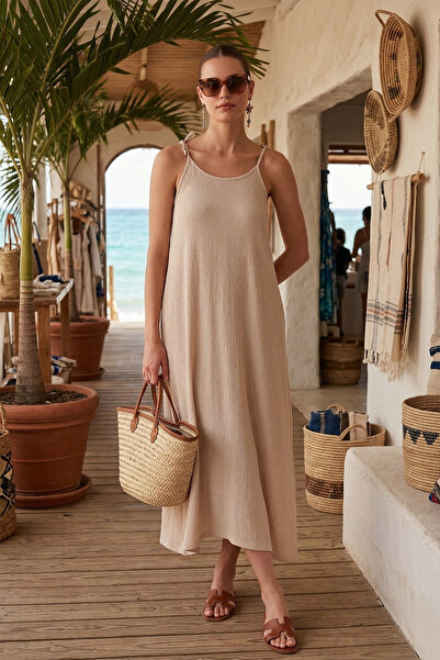 Lela Μακρύ φόρεμα με κορδόνι κανονική εφαρμογή DRESS 5865732