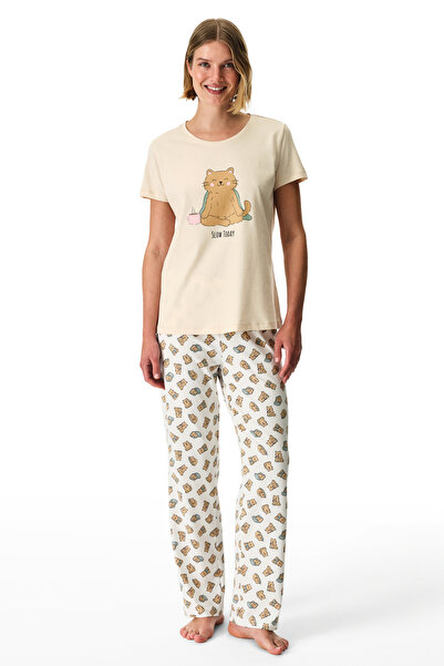 Penti Σετ πιτζάμες από βαμβακερό παντελόνι Slow Today