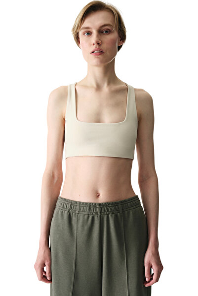 Penti Ανοιχτό μπεζ αθλητικό σουτιέν με βαμβακερό μείγμα και αποσπώμενα μαξιλα...