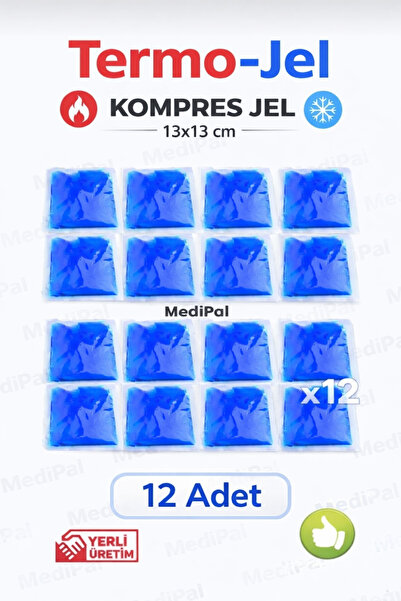 MediPal 12 Adet 13x13 Cm Termojel - Soğutucu Isıtıcı Kompres Jel - Buz Paketi...
