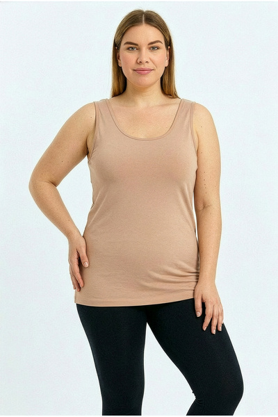 HNX Γυναικείο εσώρουχο καφέ βαμβακερό μεγάλο μέγεθος χοντρό λουράκι