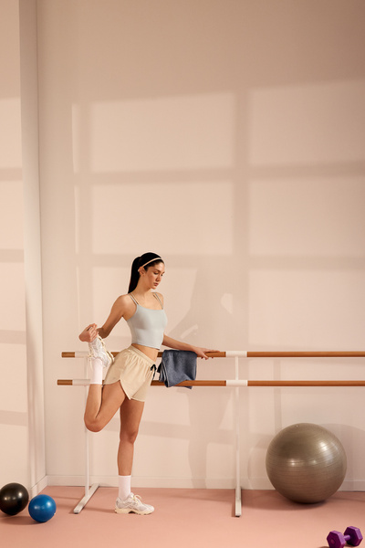 Penti Gray Layered Active Top