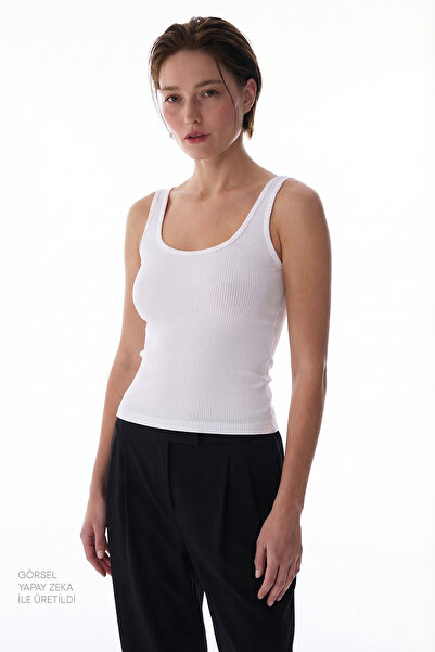 Penti White Seamless Square Neck Top