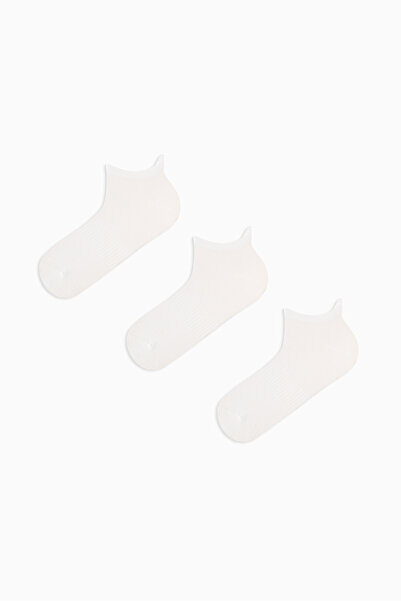 Penti Men's White Bamboo 3-Piece Booties Socks