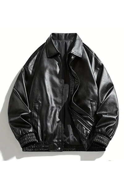 çerme Oversize Unisex Vintage Δερμάτινο Μπουφάν