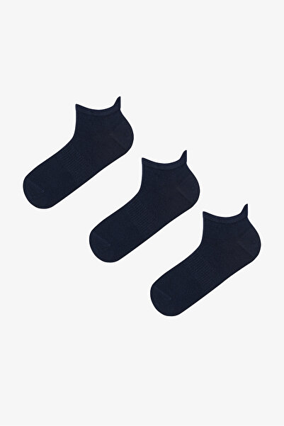 Penti Men's Navy Bamboo 3-Piece Booties Socks