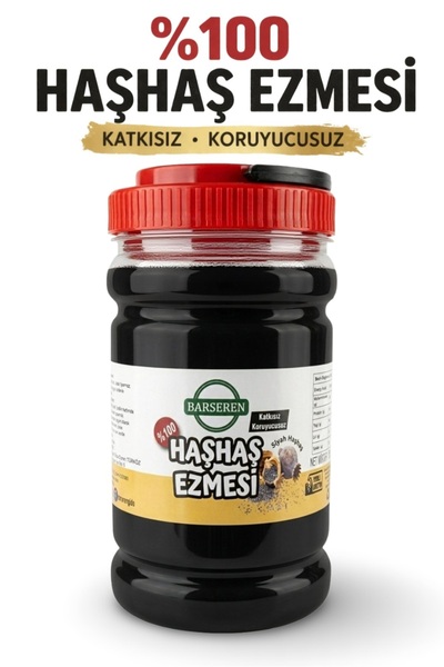 Barseren Siyah Haşhaş Ezmesi 1000 Gr %100 Yerli Katkısız Doğal