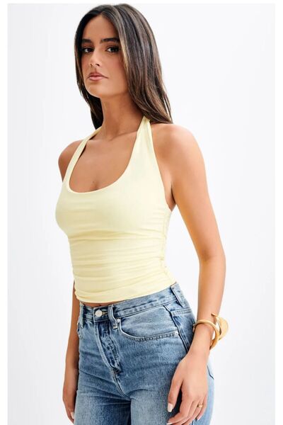 boutiquen Linich&Co Halter Neckline Butter Crop Top Body