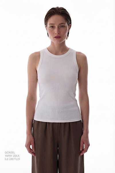 Penti White Halter Neck Cotton Athlete