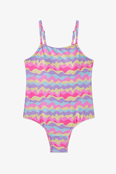 Penti Πολύχρωμο μαγιό για νεαρά κορίτσια με σχέδιο κυμάτων