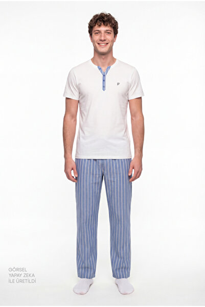 Penti Men's Colorful Soft Shore Pajama Set