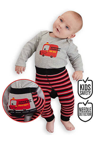 Denokids Set de dresuri-pantaloni de pompier pentru bebelusi baieti