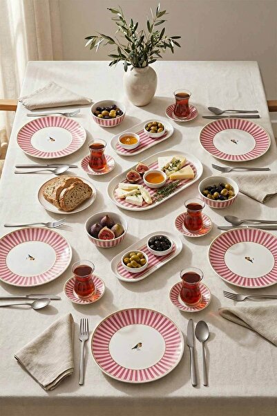 ACAR Birdie 6 Kişilik 21 Parça Kahvaltı Takımı