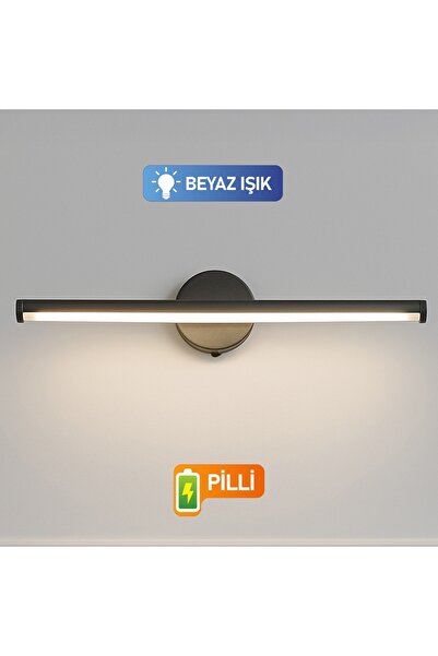 Nobbystar Sök-Tak Beyaz Işık Yapışkanlı Pilli Led Aplik 38cm