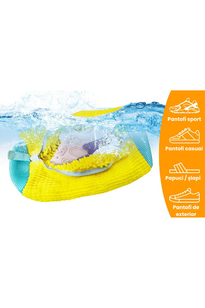 BladePRO Sac spalat incaltaminte BladePRO, material rezistent, fermoar premium, galben, 39x19cm