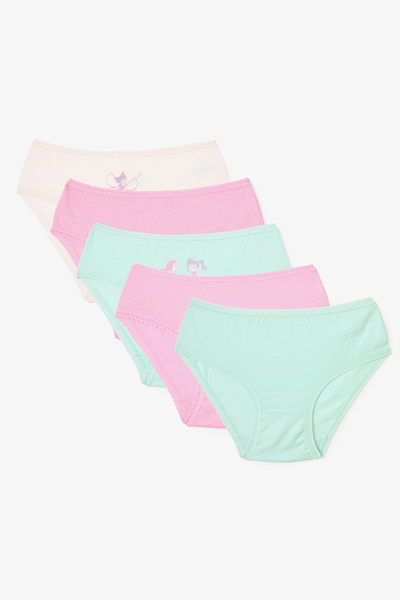 Penti Μικτά χρωματιστά κοριτσίστικα εσώρουχα από βαμβάκι με στάμπα νεράιδας, ...