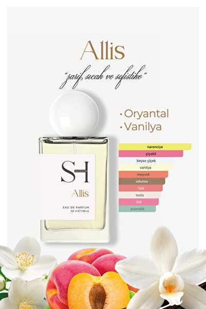 SH FRAGRANCES Allis EDP Kadın Parfüm | Vanilya-Tatlı narenciye | Çiçeksi | Sı...